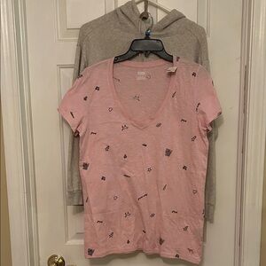 VS PINK Bundle Medium T-shirt & Hoodie (NWT & NWOT)